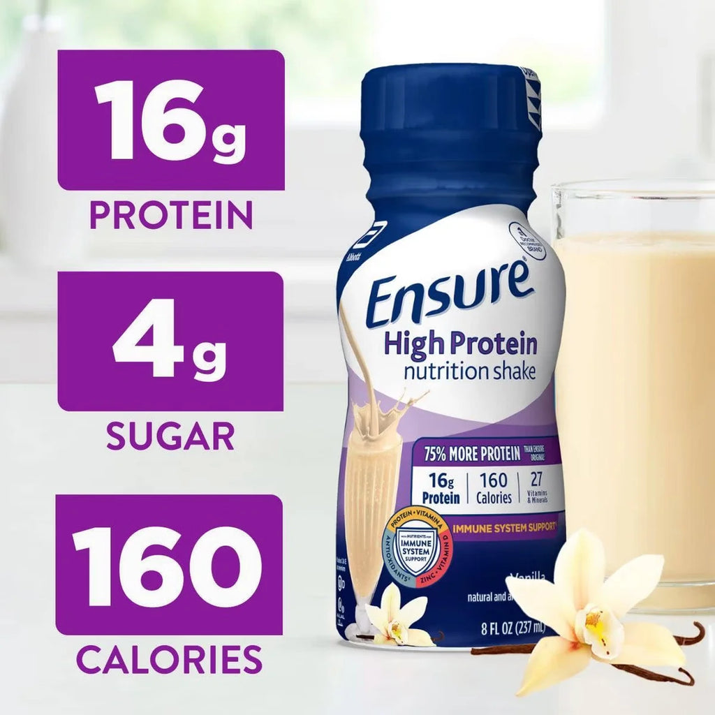 Ensure High Protein Nutritional Shakes Vanilla Non-Caffeinated- 24pk/192 fl oz