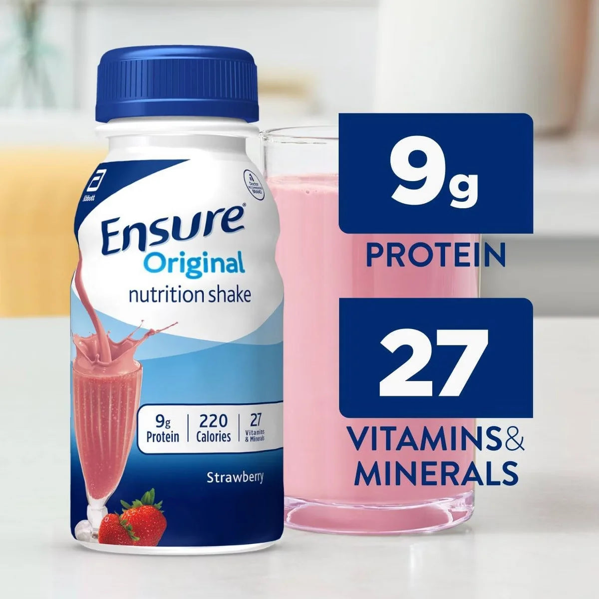 Ensure Original Nutrition Shake Strawberry Non-Caffeinated- 6ct/48 fl oz