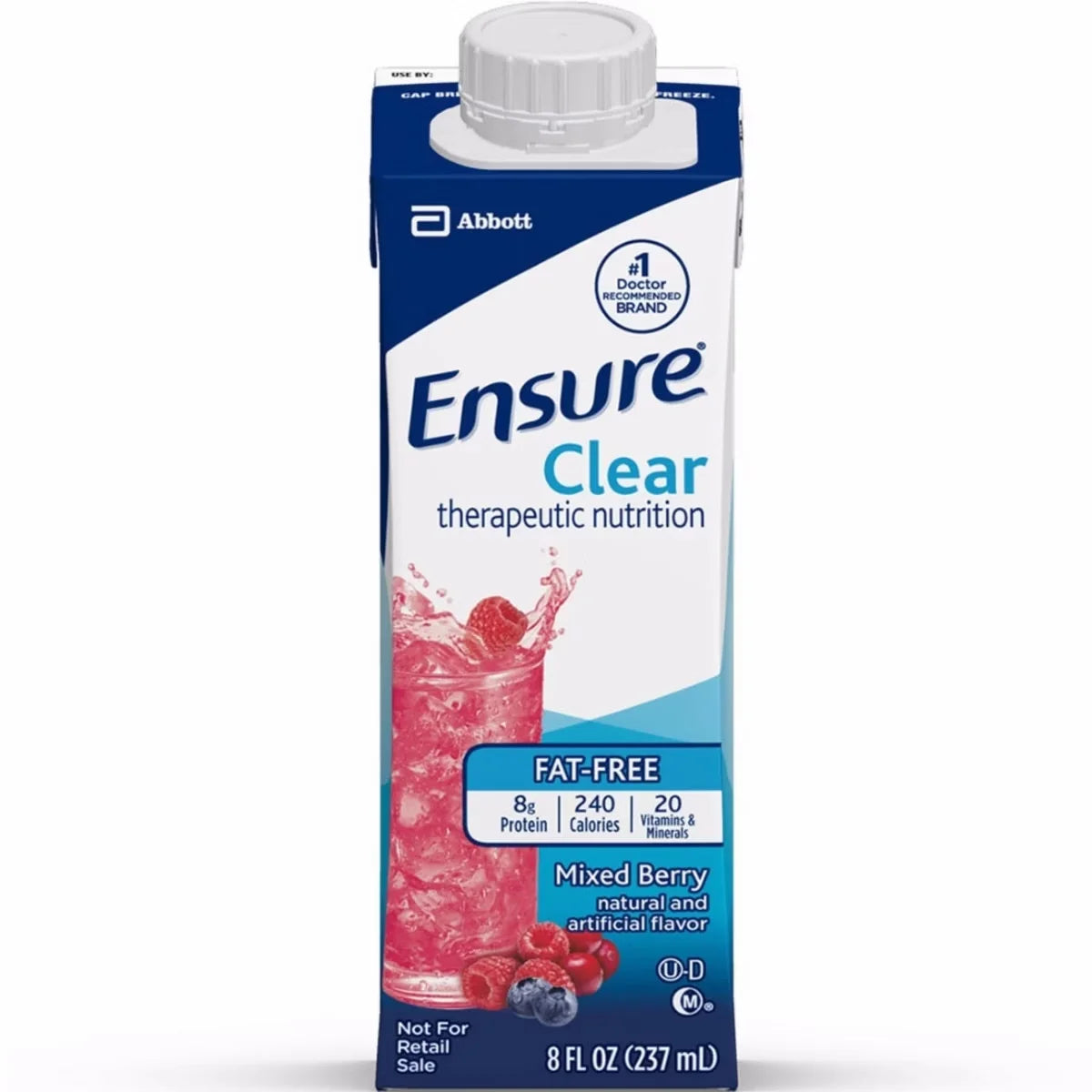 Ensure Clear Therapeutic Nutrition Liquid Carton, Mixed Berry, 8 oz, Case of 24 Main image