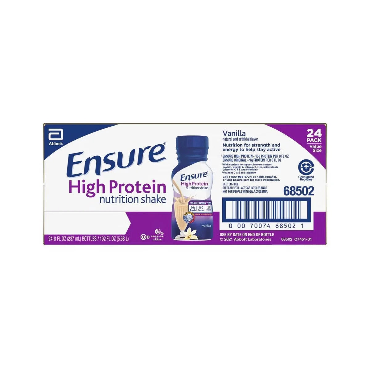 Ensure High Protein Nutritional Shakes Vanilla Non-Caffeinated- 24pk/192 fl oz Secondary image