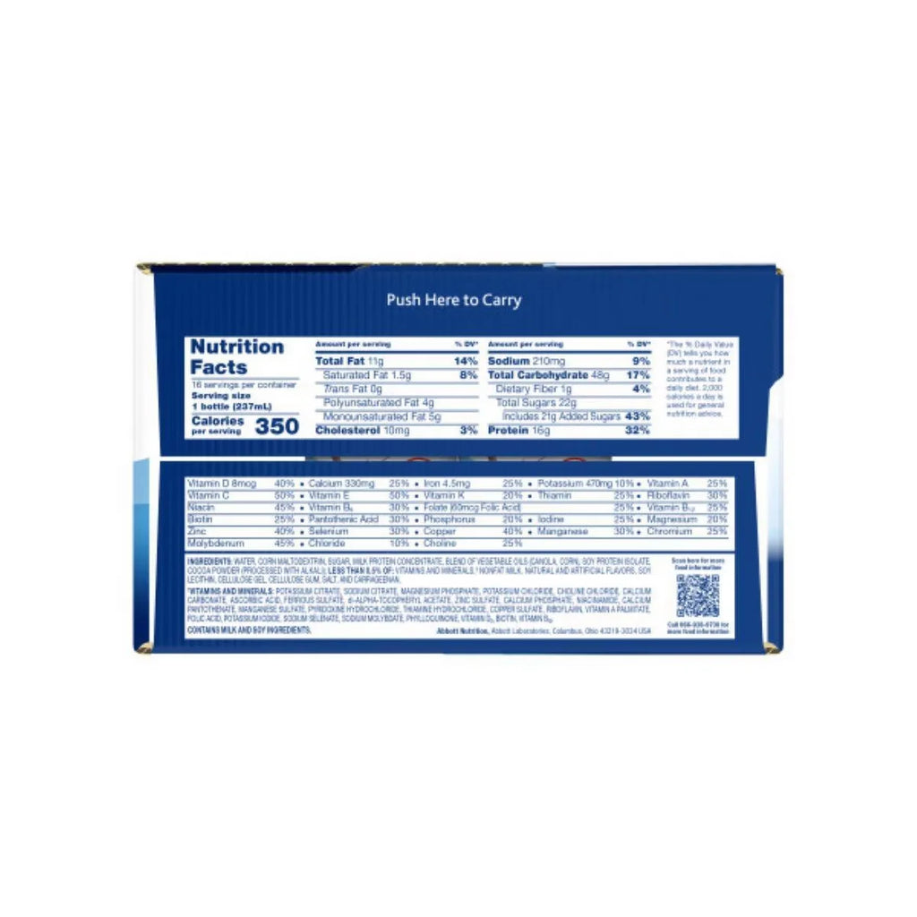 Ensure Plus Nutrition Shake Chocolate Non-Caffeinated - 128 fl oz/16ct