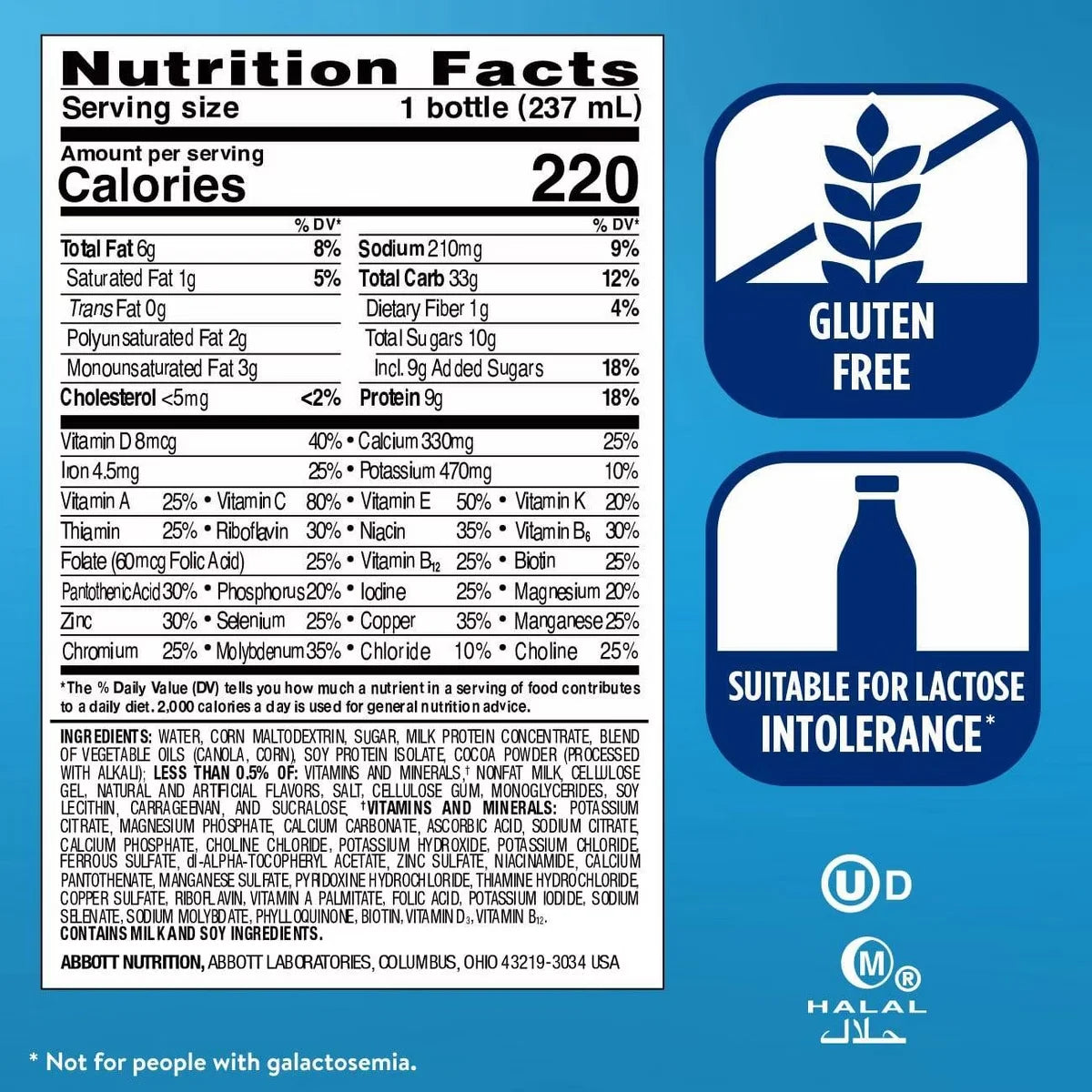 Ensure Original Nutrition Shake Milk Chocolate Non-Caffeinated - 16ct/128 fl oz