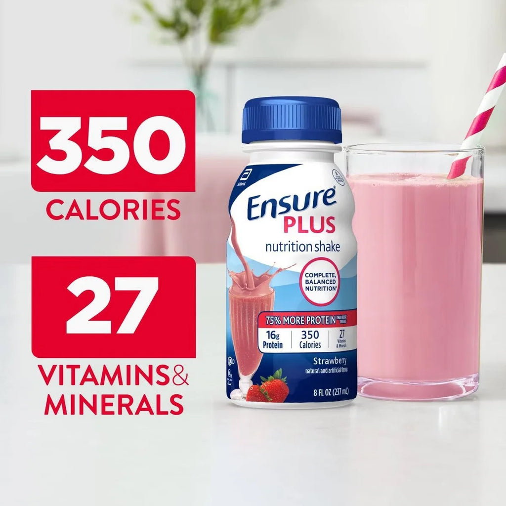 Ensure Plus Nutrition Shake Strawberry Non-Caffeinated - 8 fl oz/6pk
