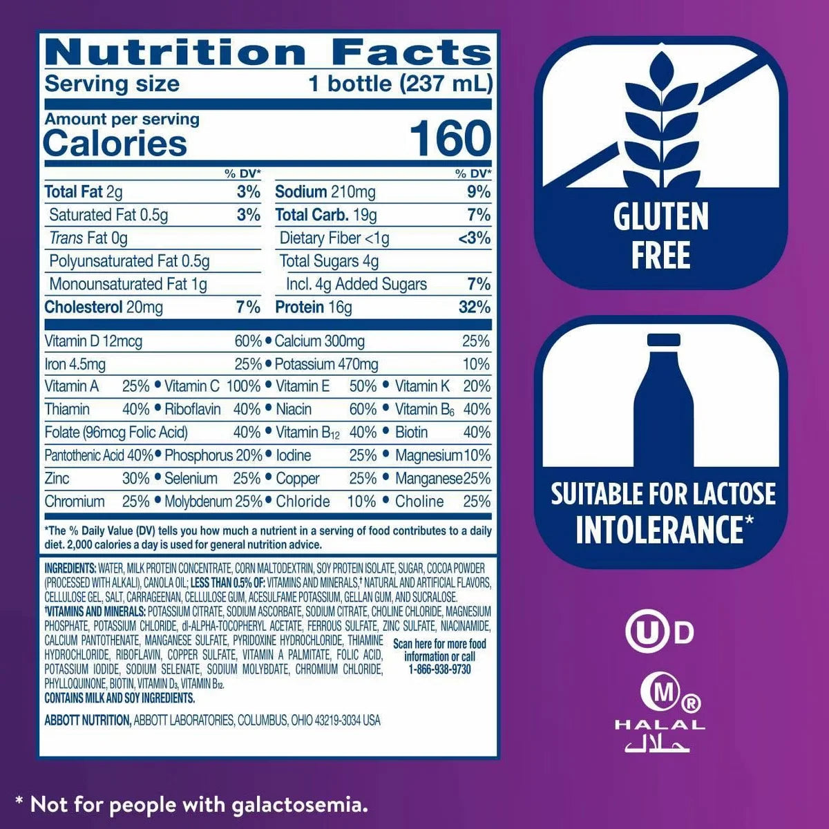 Ensure High Protein Nutritional Shakes Milk Chocolate Non-Caffeinated - 24pk/192 fl oz