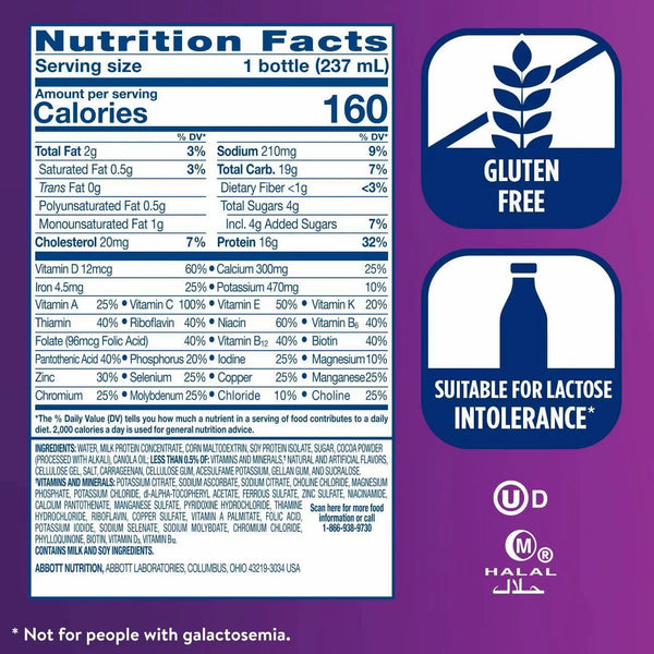 Ensure High Protein Nutritional Shakes Milk Chocolate Non-Caffeinated - 24pk/192 fl oz