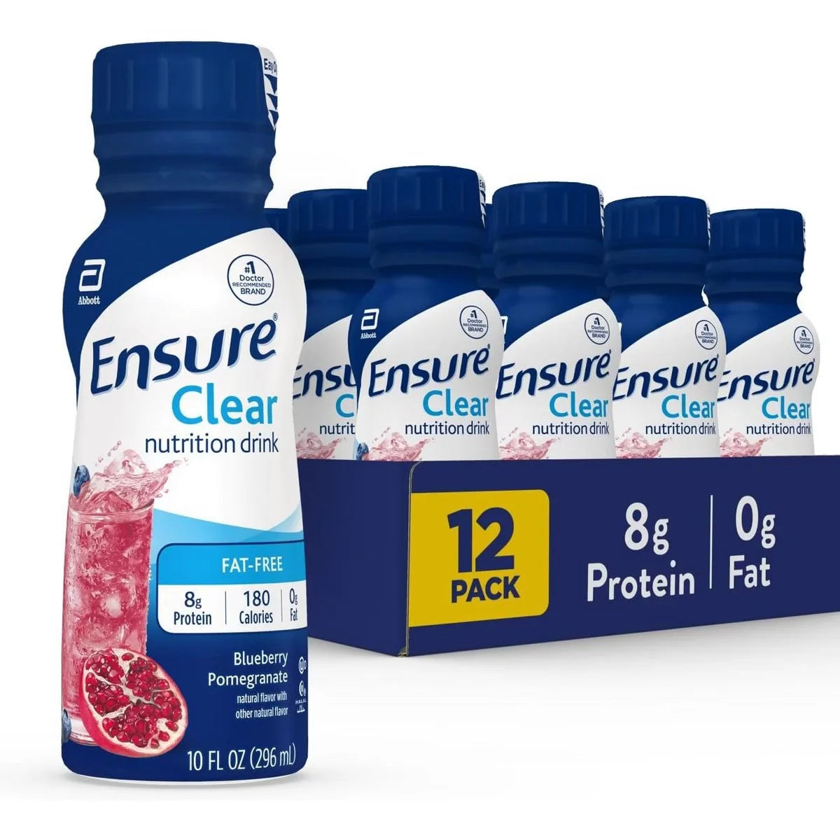 Ensure Liquid Clear Nutrition Drink, Blueberry Pomegranate, 10 oz, Case of 12 Main image