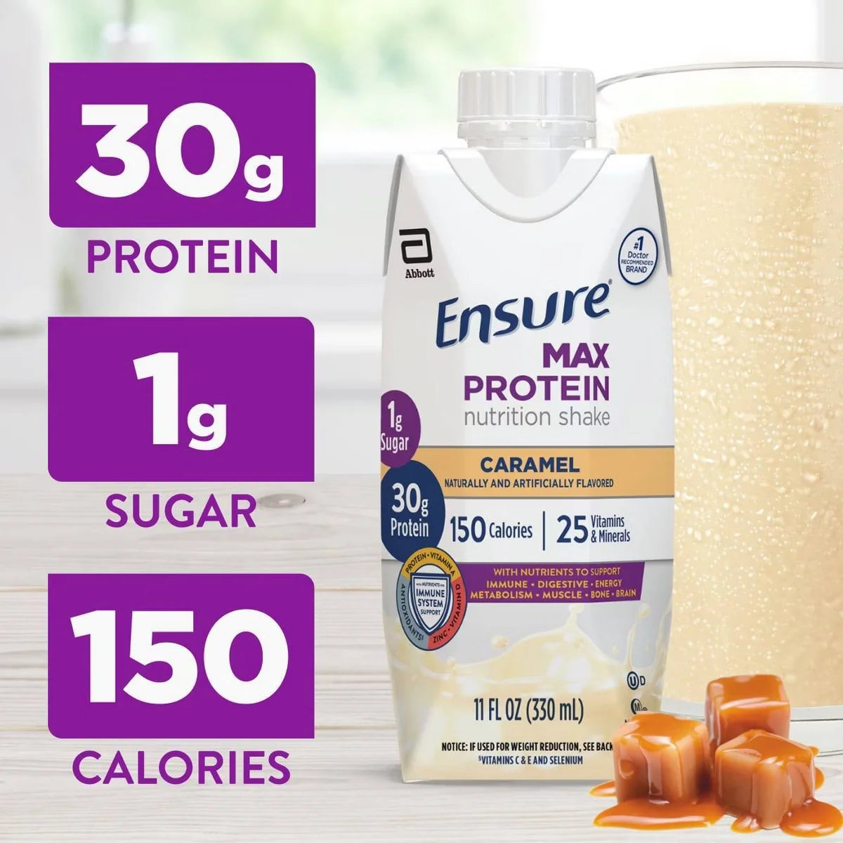 Ensure Caramel Max Protein Shakes - 4ct/11 fl oz Secondary image