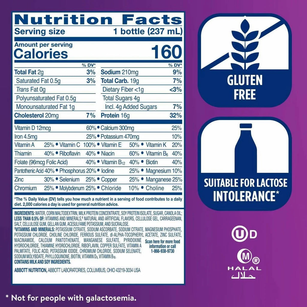 Ensure High Protein Nutritional Shakes Vanilla Non-Caffeinated- 24pk/192 fl oz
