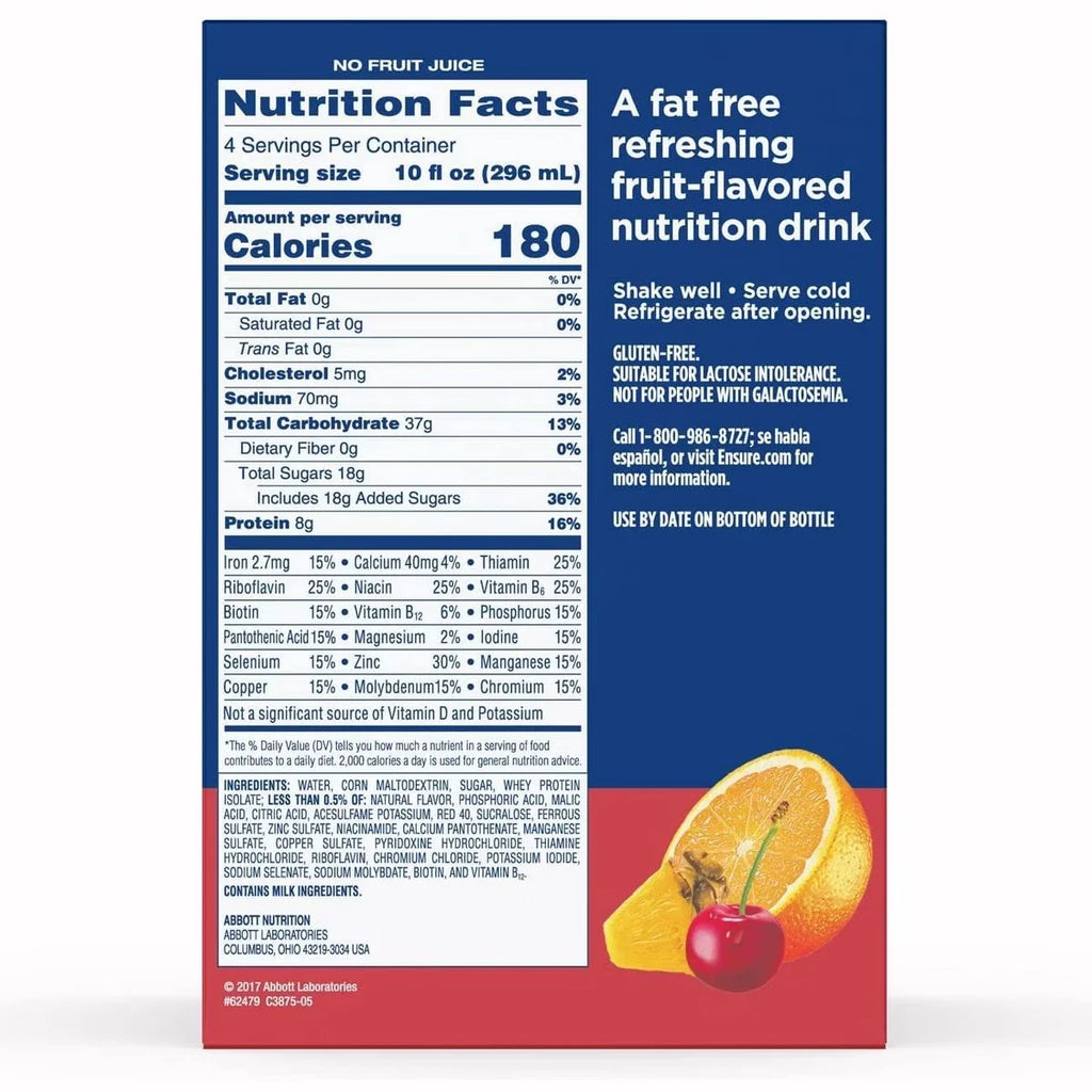 Ensure Clear Nutrition Drink Bottles Mixed Fruit, 10 fl oz, 4 Count