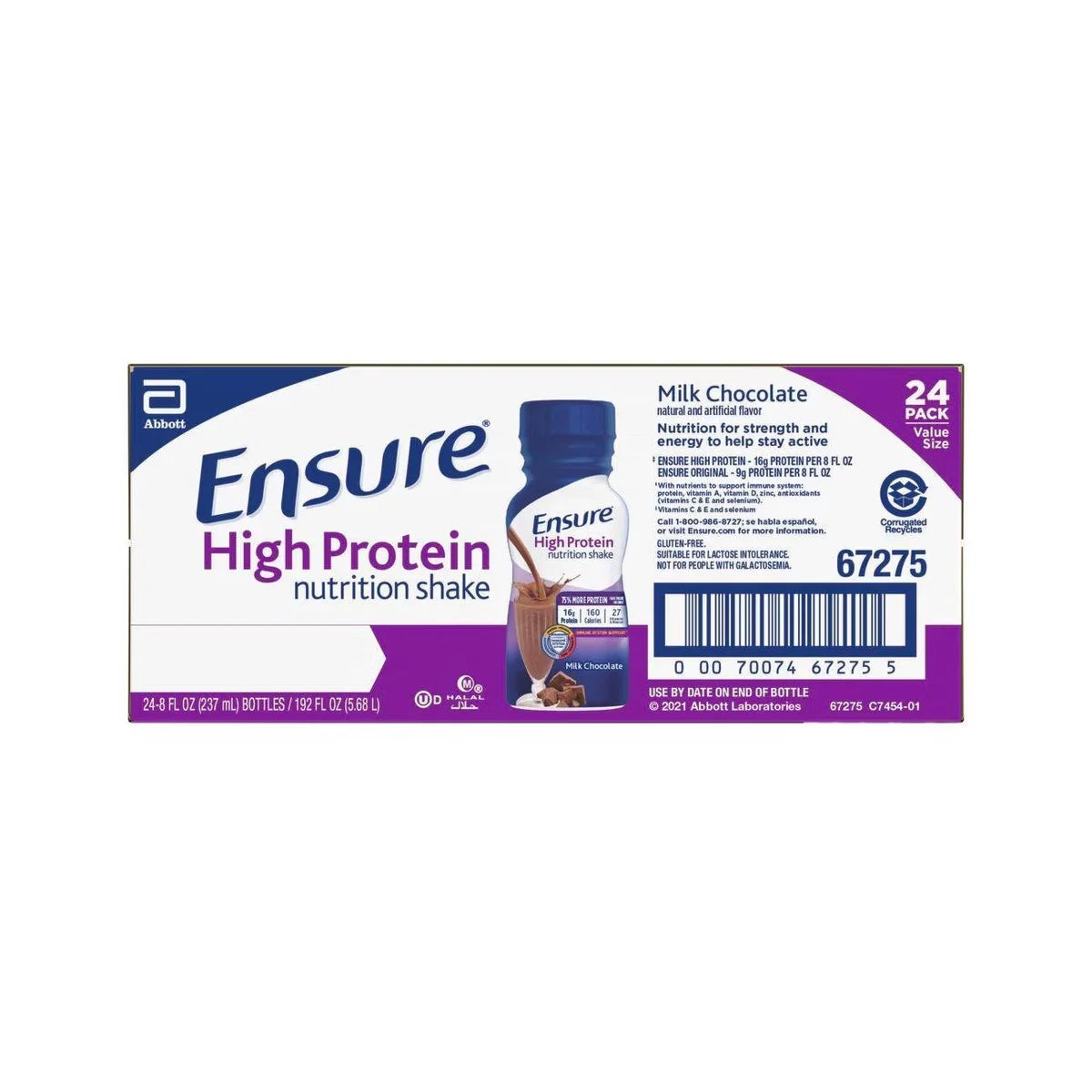 Ensure High Protein Nutritional Shakes Milk Chocolate Non-Caffeinated - 24pk/192 fl oz Secondary image