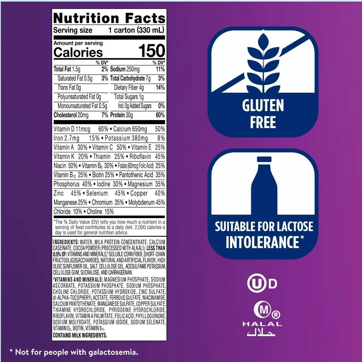 Ensure Max Protein Nutrition Shake Milk Chocolate Non-Caffeinated - 30g Protein - 11 fl oz/4pk