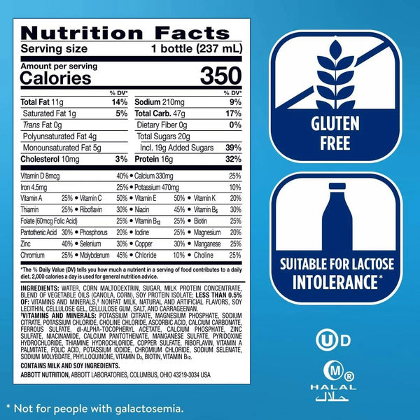 Ensure Plus Nutrition Shake Vanilla Non-Caffeinated- 128 fl oz/16ct