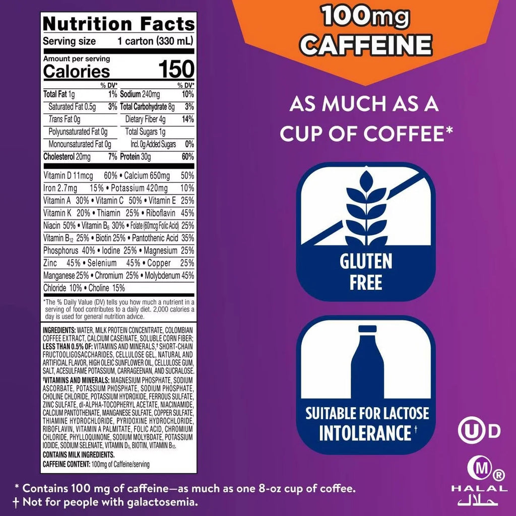 Ensure Max Protein Nutrition Shake Cafe Mocha Caffeinated - 30g Protein - 11 fl oz/4pk