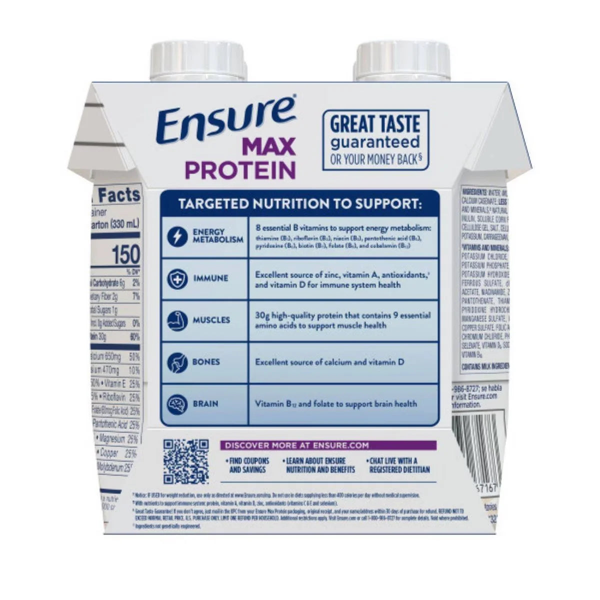 Ensure Max Protein Nutrition Shake French Vanilla Non-Caffeinated - 30g Protein - 11 fl oz /4pk Secondary image