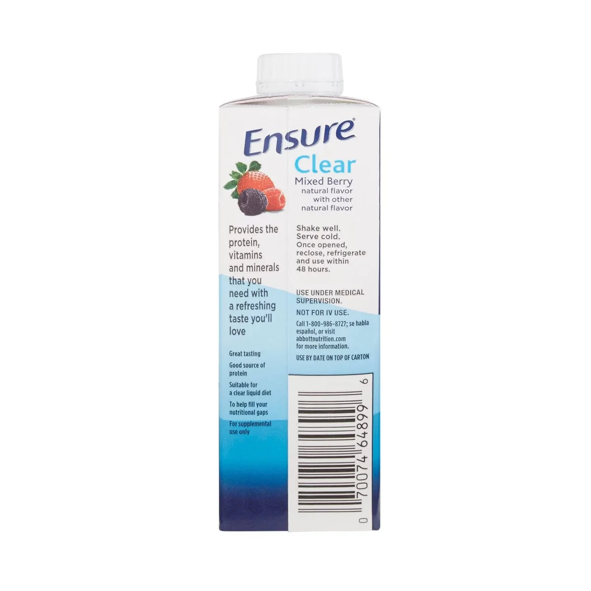 Ensure Clear Therapeutic Nutrition Liquid Carton, Mixed Berry, 8 oz, Case of 24