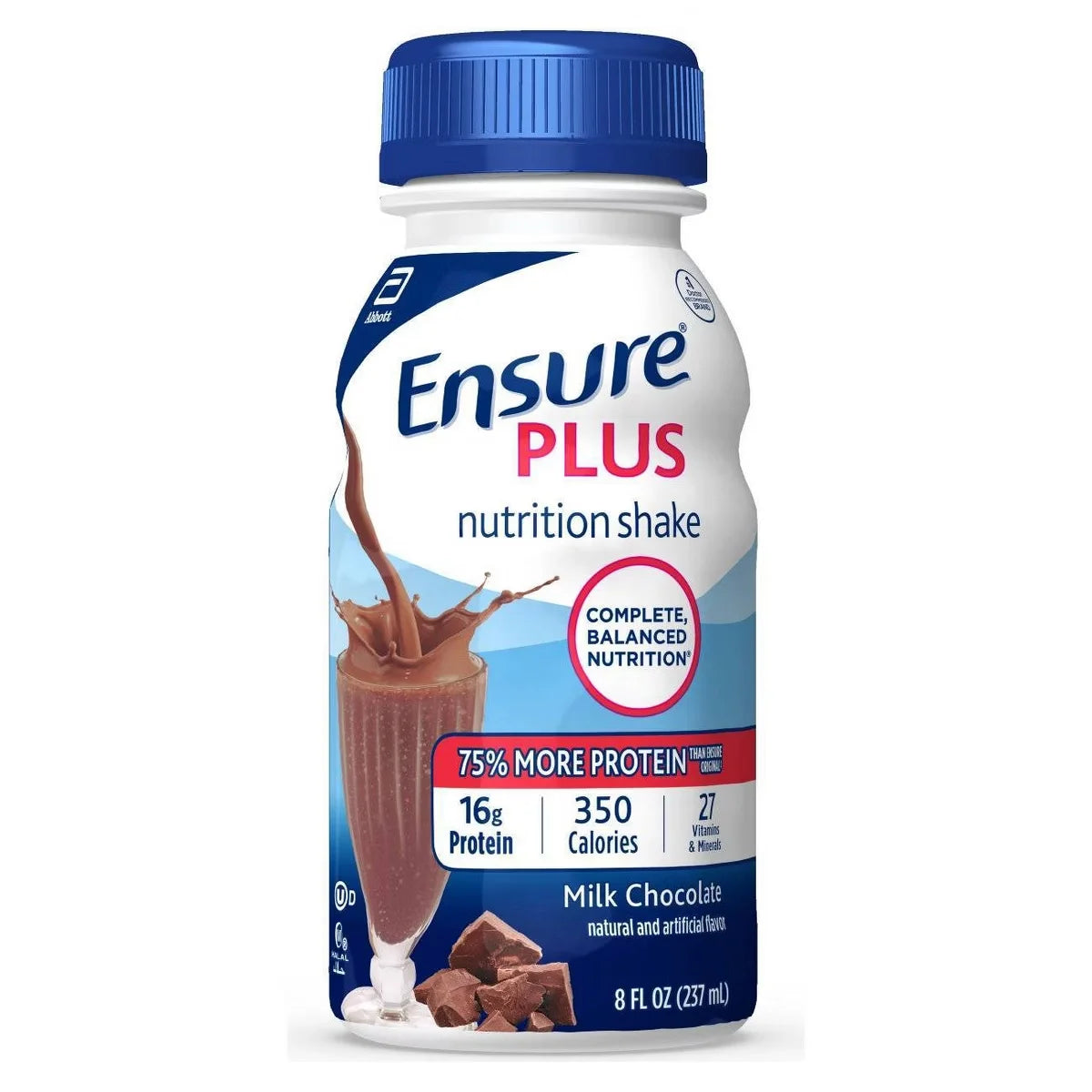 Ensure Plus Nutritional Shake Cartons, Milk Chocolate, 8 oz, Case of 24 Main image
