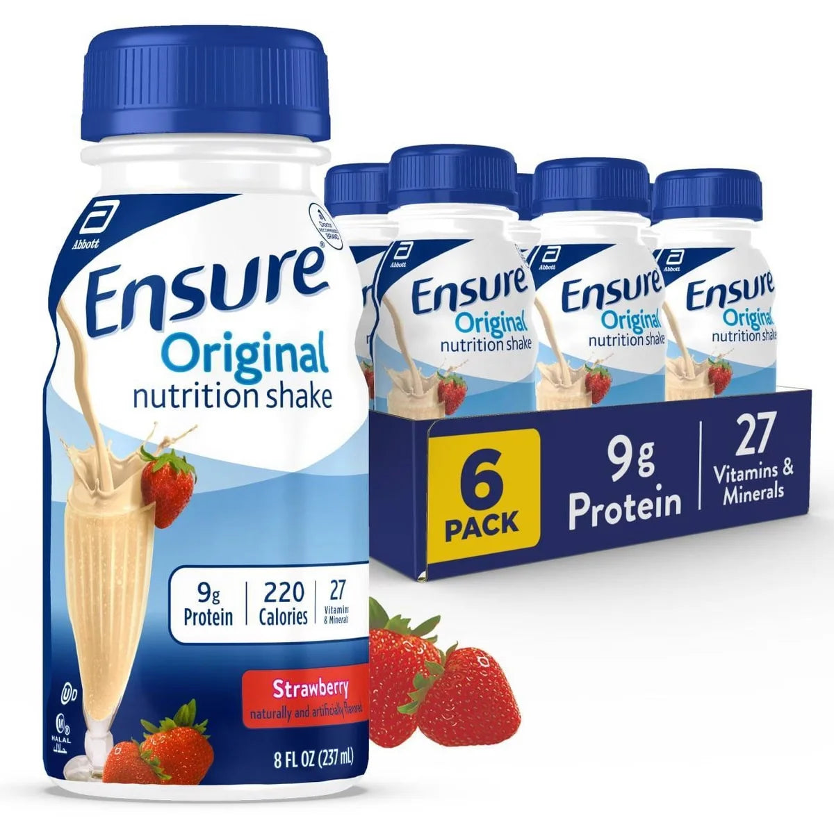 Ensure Original Nutrition Shake Strawberry Non-Caffeinated- 6ct/48 fl oz