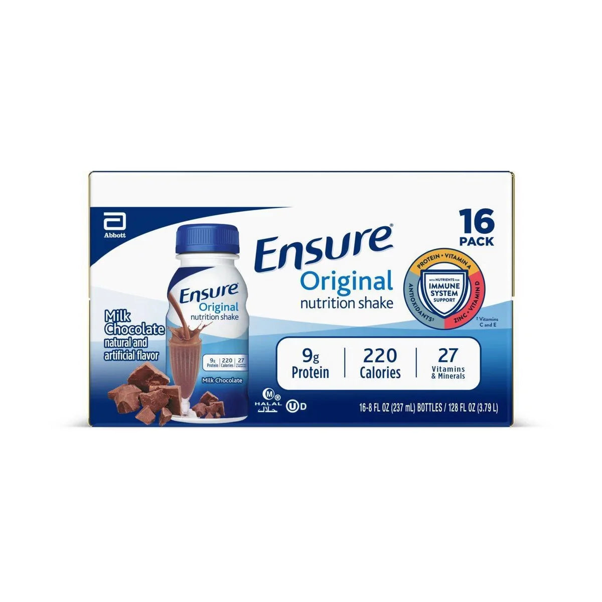 Ensure Original Nutrition Shake Milk Chocolate Non-Caffeinated - 16ct/128 fl oz Main image
